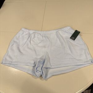 Women's Mid-Rise Fleece Pull-On Shorts - Wild Fable Light Blue XL